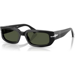 Persol PO3385S 95/31 Ανδρικά Γυαλιά Ηλίου Ορθογώνια Κοκάλινα Μαύρα με Μαύρο Φακό