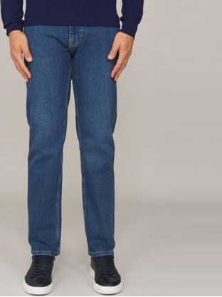 Trussardi Ανδρικό Τζιν Παντελόνι Κανονική Εφαρμογή Navy Μπλε MJ380D75