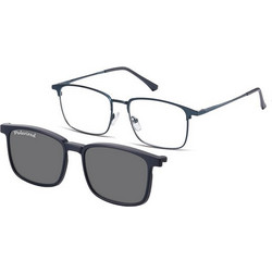 Sunoptic MC-96A Ανδρικός Σκελετός Γυαλιών Οράσεως με Clip-On Μεταλλικός Μαύρος