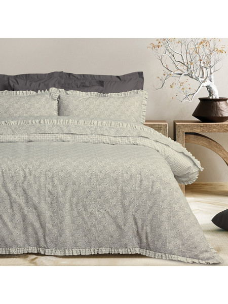 Das Home Σετ Σεντόνια Υπέρδιπλα Βαμβακερά 240x260 Daily 3180 Beige Black