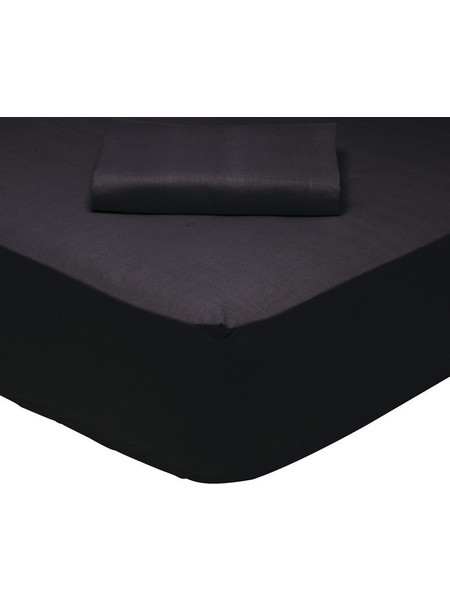 Das Home Σεντόνι King Size Βαμβακερό με Λάστιχο 180x200+35 Best 1015 Black