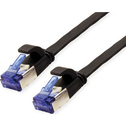 Value Flat S/FTP Cat.6a Καλώδιο Δικτύου Ethernet 1m Black 21.99.0831-40