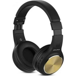 Awei A600 Ασύρματα Bluetooth Ακουστικά Hi-Fi On Ear Μαύρα Χρυσά