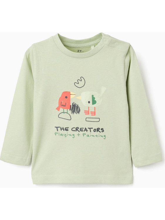Zippy Παιδικό T-Shirt Μακρυμάνικο Πράσινο Mint 31074600026