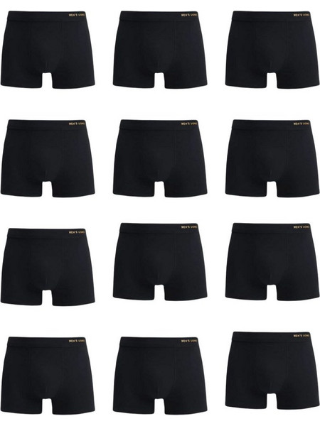 Uomo Ανδρικά Μποξεράκια Σετ 12Pack Μαύρα 719-12