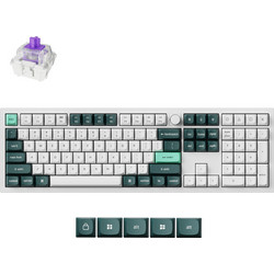 Keychron Q6 HE QMK Ασύρματο Μηχανικό Gaming Πληκτρολόγιο με Gateron Double-Rail Magnetic Nebula Διακόπτες RGB White