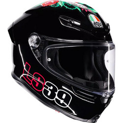 AGV K6 S Salom Tribute Black Red Green Κράνος Μηχανής Full Face 1250gr