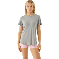 Superstacy Γυναικείο Αθλητικό T-Shirt Γκρι P-100934