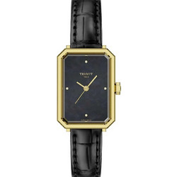 Tissot Γυναικείο Ρολόι με Μαύρο Δερμάτινο Λουράκι T160.110.36.126.00