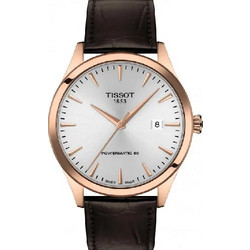 Tissot Ανδρικό Ρολόι Αυτόματο με Καφέ Δερμάτινο Λουράκι T158.407.36.031.00