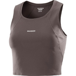Salomon Γυναικείο Αθλητικό Crop Top Καφέ C24218