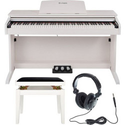 Thomann DP-32 Set Ηλεκτρικό Πιάνο Όρθιο με 88 Βαρυκεντρισμένα Πλήκτρα White