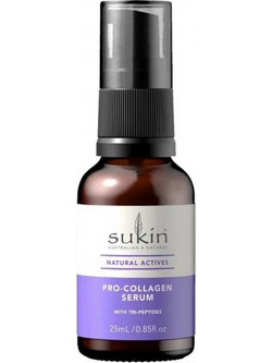 Sukin Natural Actives Pro-Collagen Αντιγηραντικό Serum Προσώπου για Σύσφιξη με Πεπτίδια & Υαλουρονικό 25ml
