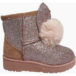 UGG Παιδικά Μποτάκια Ροζ Χρυσά με Γούνα C8336