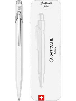 Caran d'Ache 849 Fluo Λευκό Στυλό Διαρκείας Μαύρο 233.349918