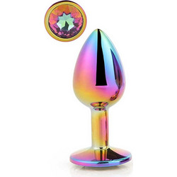 Dream Toys Gleaming Love Medium Πρωκτική Σφήνα Diamond Plug 8.3cm Πολύχρωμη