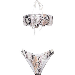 Solano Bikini Set Strapless Animal Print Μπεζ 1594/3590