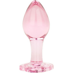 EasyToys Glass Medium Πρωκτική Σφήνα 8.3cm Ροζ