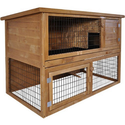 Vadigran Rabbit Hutch Κλουβί για Κουνέλια Καφέ 121x65x88cm