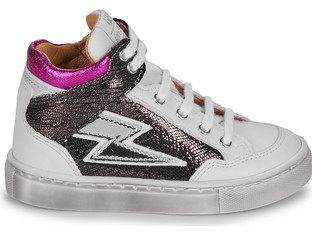 GBB Παιδικά Sneakers Μποτάκια Λευκά Καφέ Φούξια AM328-28