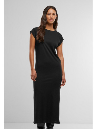 Urban Classics Midi Καλοκαιρινό Καθημερινό Φόρεμα Μαύρο TB7437-00007