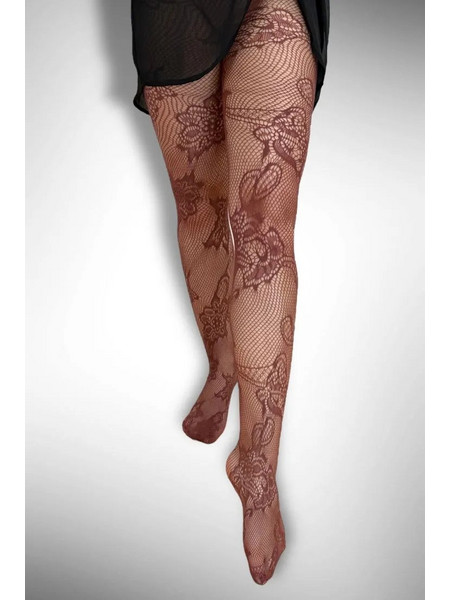 Ider Διχτυωτό Καλσόν Floral Μπορντό 702251031212-196