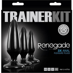 NS Novelties Renegade Trainer Σετ Πρωκτικές Σφήνες Μαύρες 3τμχ