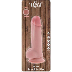 ToyJoy Get Real Deluxe Thick Ρεαλιστικό Dildo με Βεντούζα & Όρχεις 25cm Flesh