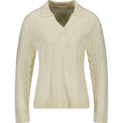 Gerry Weber Γυναικεία Πλεκτή Μπλούζα με Γιακά Εκρού 190037-57026