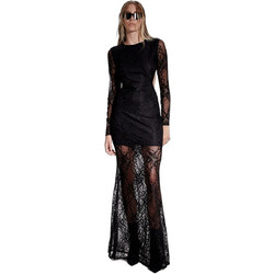 Lace Maxi Φόρεμα για Γάμο / Βάπτιση με Δαντέλα Μαύρο W26447