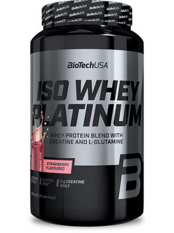 Biotech USA ISO Whey Platinum Strawberry Πρωτεΐνη Ορού Γάλακτος Γράμμωσης Χωρίς Γλουτένη 908gr