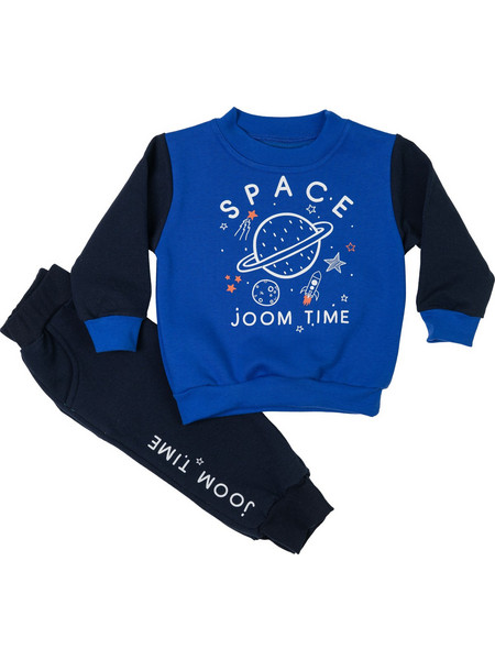 Joom Παιδικό Σετ Φόρμας Royal Blue Μαύρο 23225360