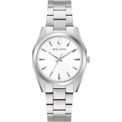 Bulova Γυναικείο Ρολόι με Ασημί Μεταλλικό Μπρασελέ 96L347