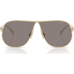 Miu Miu MUA56S ZVN80Q Ανδρικά Γυαλιά Ηλίου Aviator Μεταλλικά Χρυσά με Καφέ Φακό