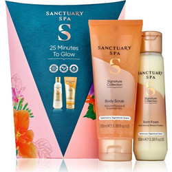 Sanctuary Spa Signature Collection 25 Minutes To Glow Shower Gel 100ml + Body Peeling 100ml