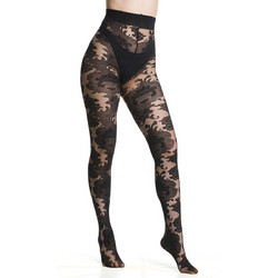 Trasparenze Mistral Καλσόν 40 Den Floral Μαύρο