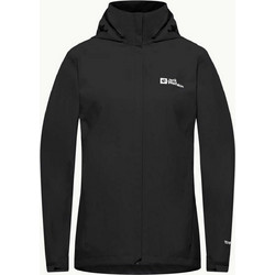 Jack Wolfskin Γυναικείο Μπουφάν Χειμωνιάτικο Softshell Μακρύ Αδιάβροχο Μαύρο A63902-6000