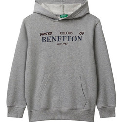 Benetton Παιδικό Φούτερ με Κουκούλα Γκρι 3J68C204V-501
