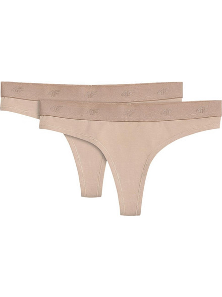 4F Γυναικεία String Μπεζ 2Pack 4FWMM00UPTSF040-83S