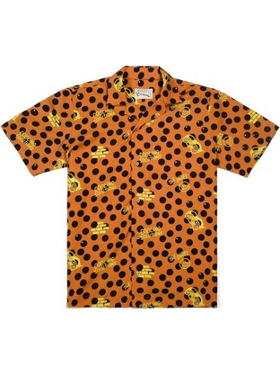 The Dudes POLKADOODS Ανδρικό Πουκάμισο Κοντομάνικο Κανονική Γραμμή Πορτοκαλί 069348