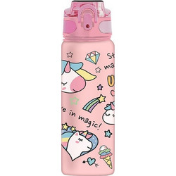 iDrink Unicorn Παιδικό Παγούρι Πλαστικό BPA Free Ροζ 750ml