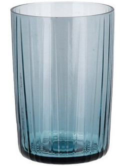 Bitz Σετ Ποτήρια Νερού Γυάλινα Kusintha Γαλάζια 380ml 4τμχ 24245