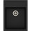 Unixton Leto-38 Ένθετος Νεροχύτης Γρανίτη Ματ Black 39x50cm