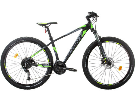 Sprint Bicycles Maveric Pro Mountain Bike 29" Αλουμινίου με 27 Ταχύτητες και Δισκόφρενα Μαύρο Πράσινο