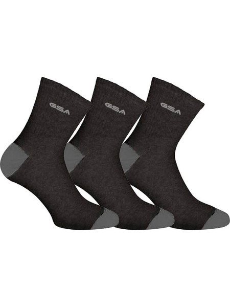 GSA Ανδρικές Κάλτσες Κοντές Μαύρες 3Pack 8216053-01