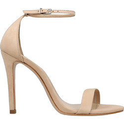Schutz Γυναικεία Πέδιλα Suede Μπεζ με Λεπτό Ψηλό Τακούνι S0138702680543