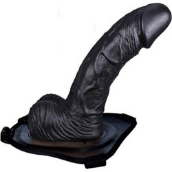 NMC Erection Assistant 8" Hollow Harness Strap On με Dildo 20cm Μαύρο