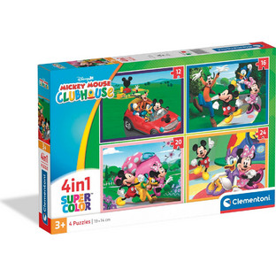 Παιδικό Puzzle Clementoni Super Color Disney Mickey Mouse Club House 12 +16 +20 +24 Κομμάτια 21755