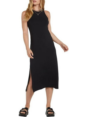 Volcom Midi Καλοκαιρινό Καθημερινό Φόρεμα Μαύρο B1312615-BLK