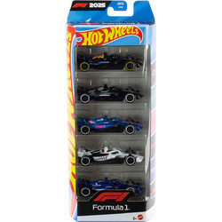 Mattel Hot Wheels Αυτοκινητάκια F1 2025 Σετ των 5